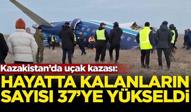 Kazakistan’da düşen uçakta hayatta kaldığı tespit edilenlerin sayısı 32’ye yükseldi