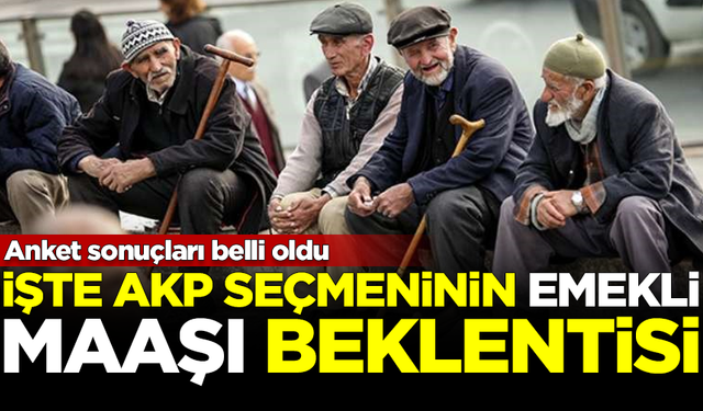 Anket sonuçları belli oldu! İşte AKP seçmeninin emekli maaşı beklentisi