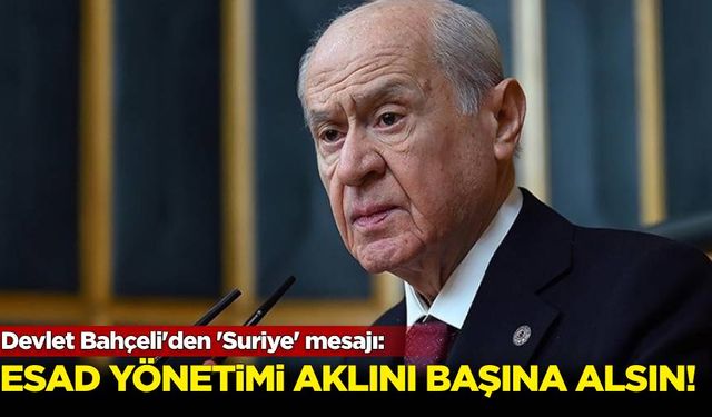 Devlet Bahçeli'den kürsüde 'Suriye' mesajı!