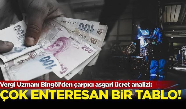 Vergi Uzmanı Bingöl'den çarpıcı asgari ücret analizi: