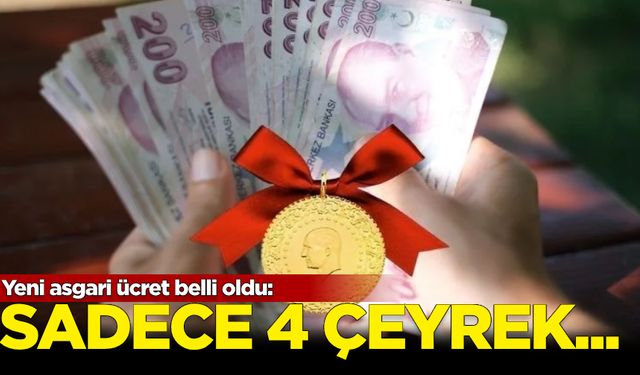 Yeni asgari ücret belli oldu: Sadece 4 çeyrek!