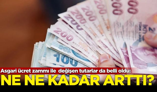 Asgari ücret zammı ile değişen tutarlar da belli oldu!