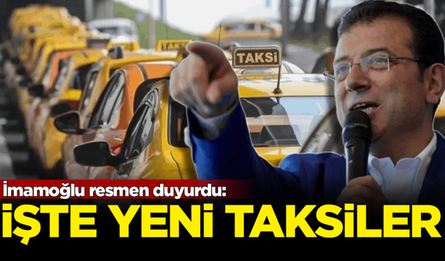 İmamoğlu resmen açıkladı! İşte İstanbul'un yeni taksileri...