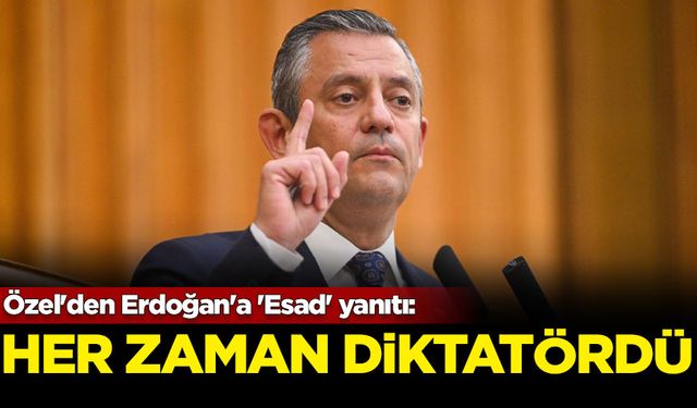 Özel'den Erdoğan'a 'Esad' yanıtı: Esad her zaman diktatördü