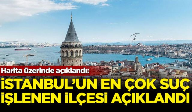 Harita üzerinde açıklandı: İstanbul'un en çok suç işlenen ilçesi açıklandı