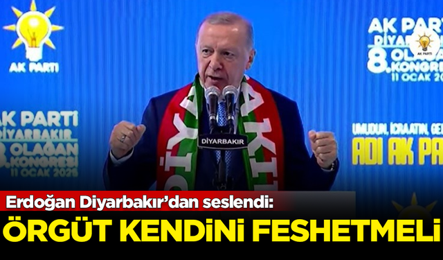 Erdoğan Diyarbakır’dan seslendi: Terör örgütü kendini feshetmeli