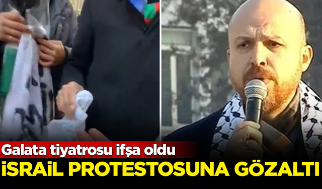 Galata tiyatrosu ifşa oldu! İsrail'i protesto edenler gözaltına alındı