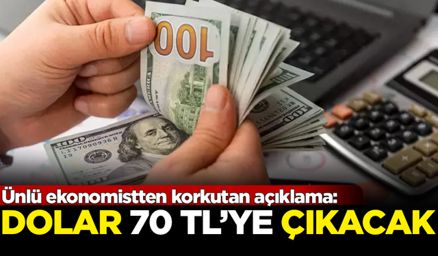 Ünlü ekonomistten korkutan açıklama: Dolar 70 TL'ye çıkacak