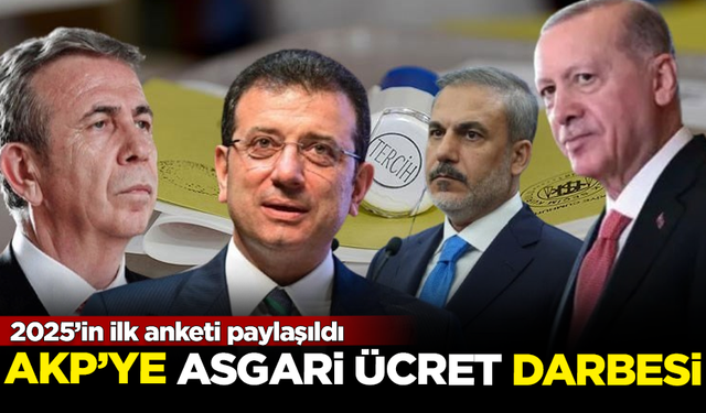 2025’in ilk anketi paylaşıldı! AKP'ye 'asgari ücret' darbesi