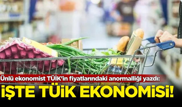 Ünlü ekonomist TÜİK'in fiyatlarındaki anormalliği yazdı: