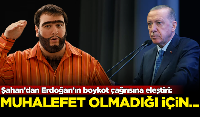 Şahan’dan Erdoğan’ın boykot çağrısına eleştiri: Ülkede muhalefet olmadığı için...