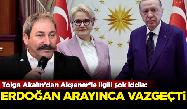 Tolga Akalın’dan Akşener’le ilgili şok iddia: Erdoğan arayınca istifadan vazgeçti