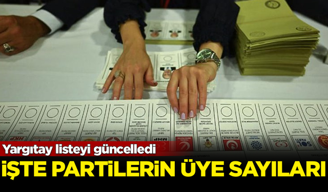 Yargıtay listeyi güncelledi! İşte siyasi partilerin üye sayıları