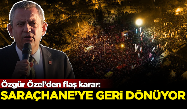 İmamoğlu ile görüşen Özgür Özel, Saraçhane'ye dönüyor