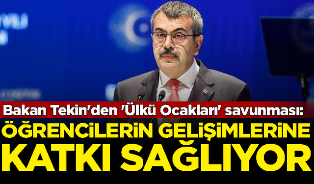 Bakan Tekin'den 'Ülkü Ocakları' savunması: Öğrencilerin gelişimlerine katkı sağlıyor