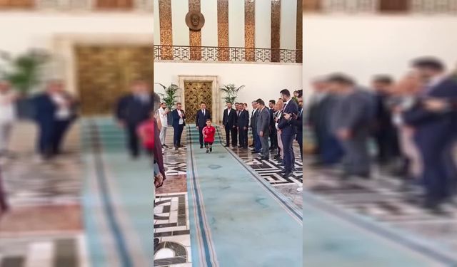 TBMM koridoru, şampiyon jimnastikçinin gösterisiyle renklendi