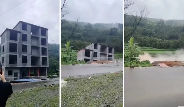 Çin'de sel ve toprak kayması felaketi! Bölgede panik yaşandı...