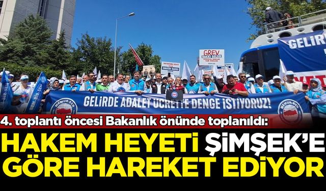 Memur-Sen 4. toplantı öncesi Bakanlık önünde toplandı