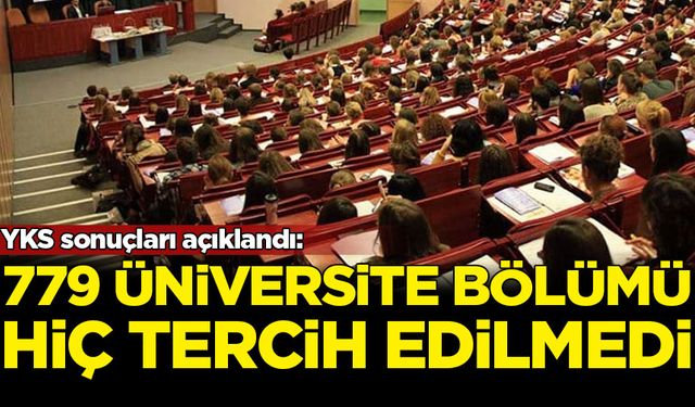 YKS sonuçları açıklandı: 779 üniversite bölümü tercih edilmedi