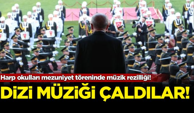 Harp okulları mezuniyet töreninde müzik rezilliği: Dizi müziği çaldılar!