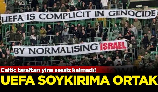 Celtic taraftarı yine sessiz kalmadı!