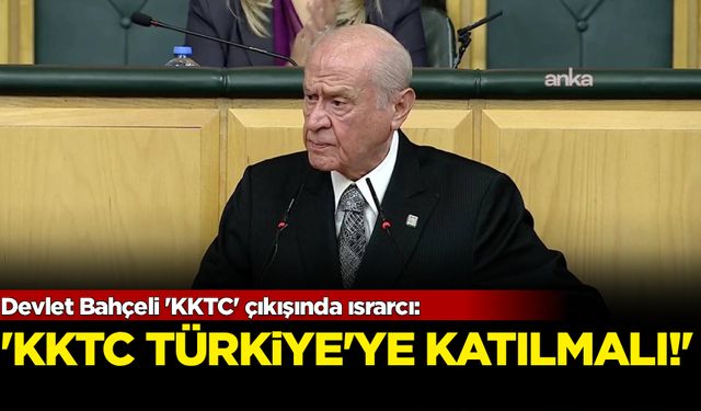 Devlet Bahçeli 'KKTC' çıkışında ısrarcı: 'KKTC Türkiye'ye katılmalı!'