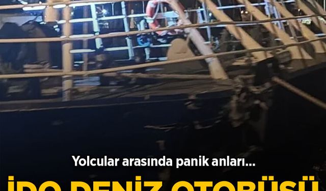 İDO' deniz otobüsünde panik anları: İskeleye çarptı!