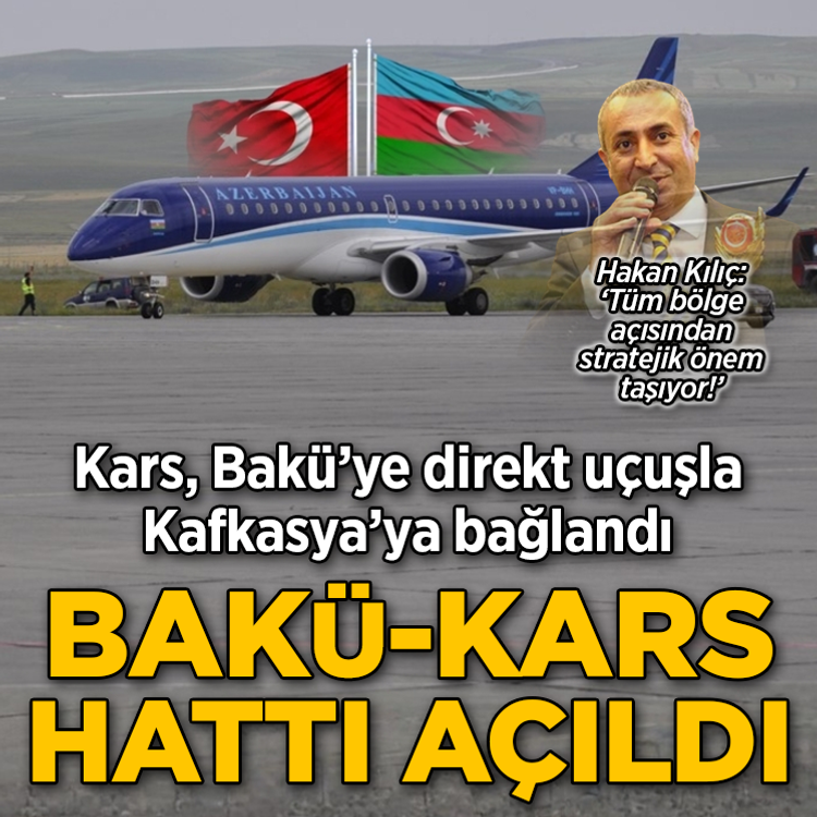 Bakü-Kars direkt uçak seferleri başladı: İlk uçuş Kars’a gerçekleştirildi