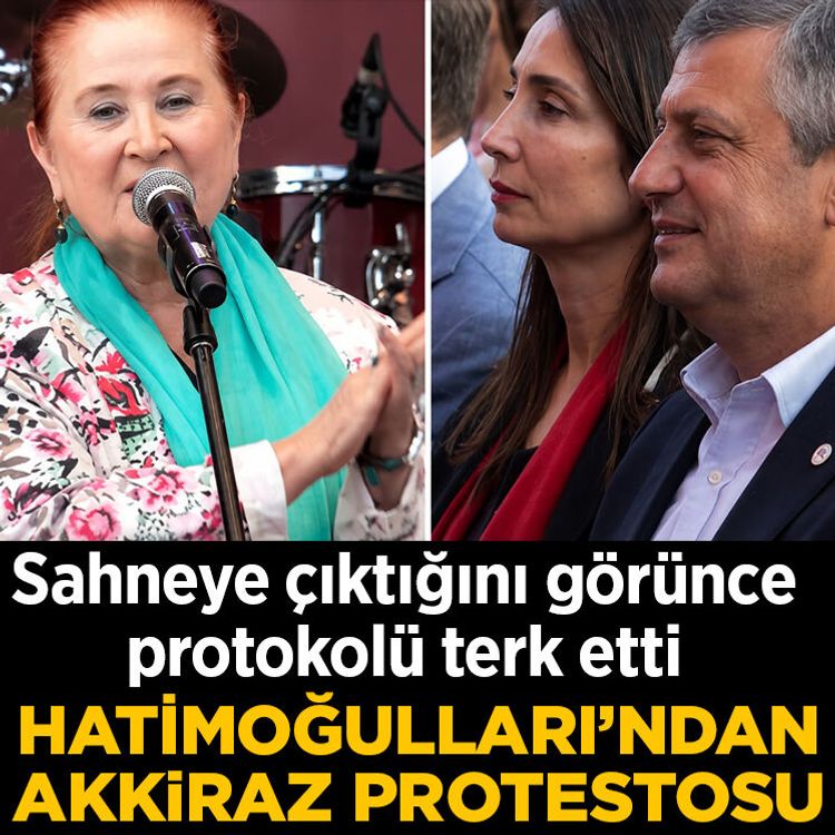 Sahneye çıktığını görünce protokolü terk etti: Hatimoğulları'ndan Akkiraz protestosu!