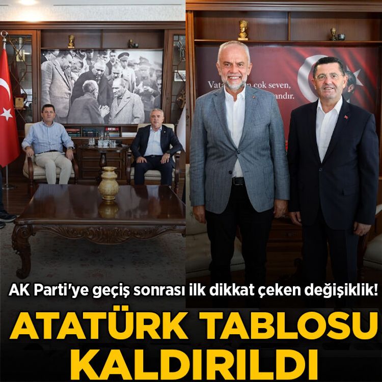 AK Parti'ye geçen Orhan Çerkez'in makam odasında dikkat çeken değişiklik! Atatürk tablosu kaldırıldı