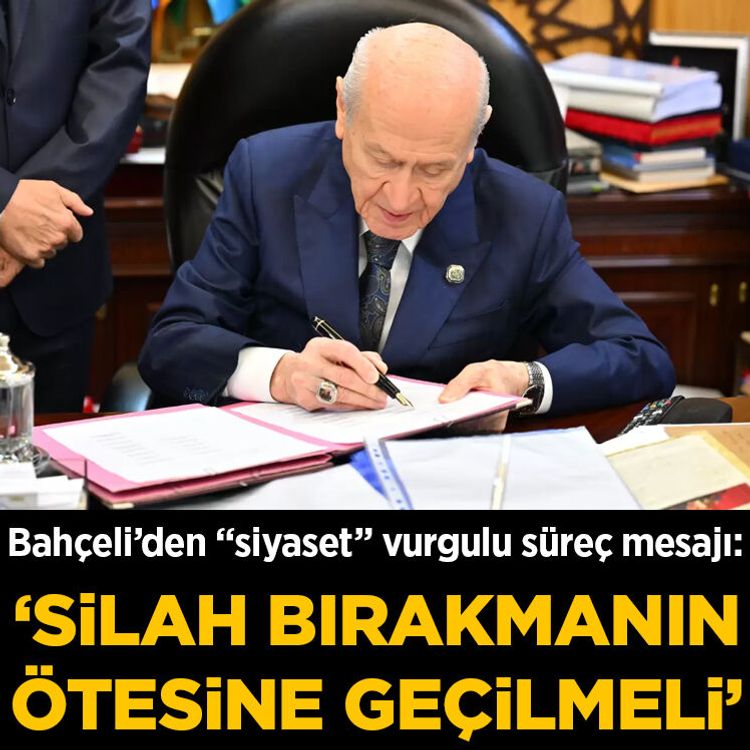 Bahçeli’den 'siyaset' vurgulu süreç mesajı: 'Silah bırakmanın ötesine geçilmeli'