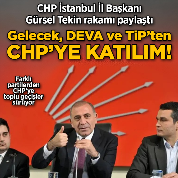 Gürsel Tekin duyurdu: CHP’ye 3 bin 146 yeni üye katıldı