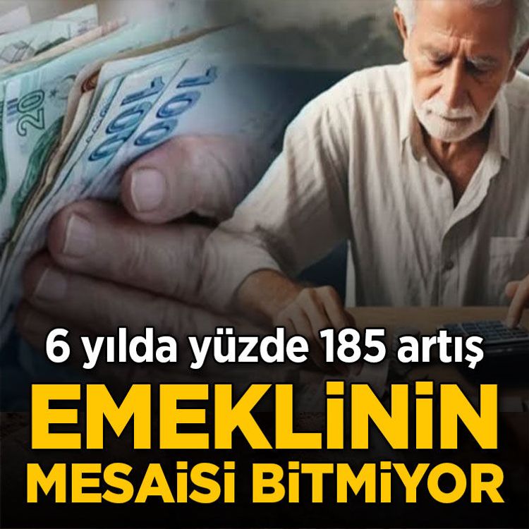 Emeklinin mesaisi bitmiyor: 6 yılda yüzde 185 artış
