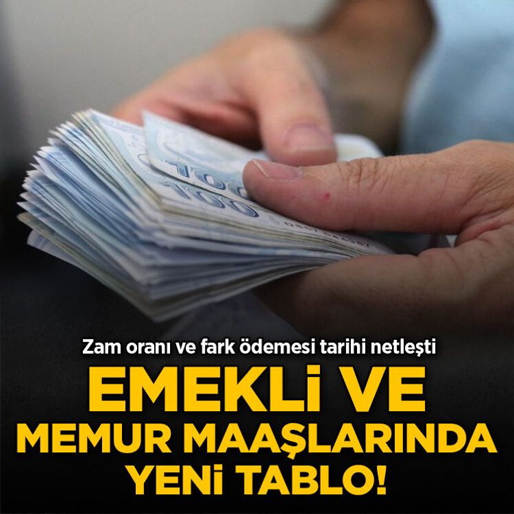 Emekli ve memur maaşlarında yeni tablo! Zam oranı ve fark ödemesi tarihi netleşti
