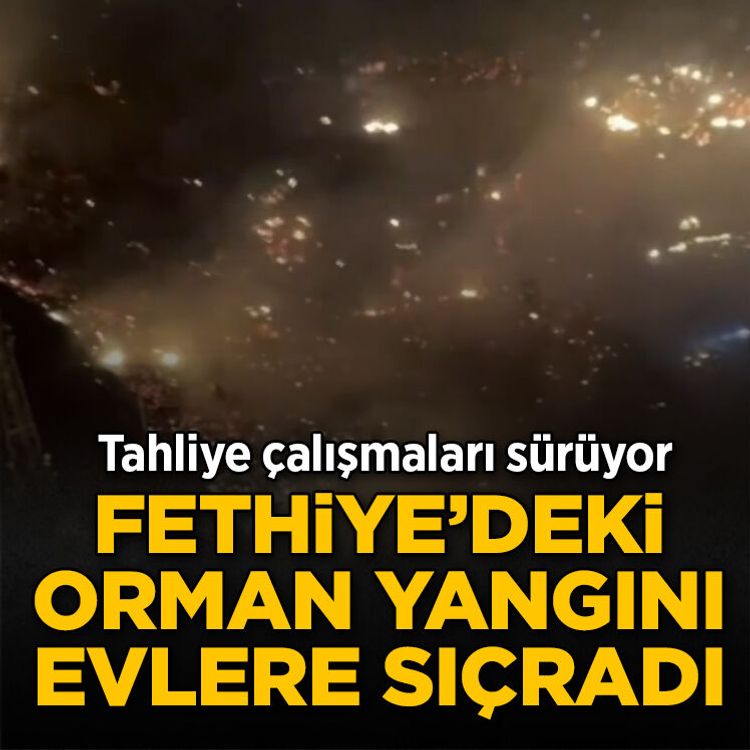 Fethiye’deki orman yangını evlere sıçradı, tahliye çalışmaları sürüyor