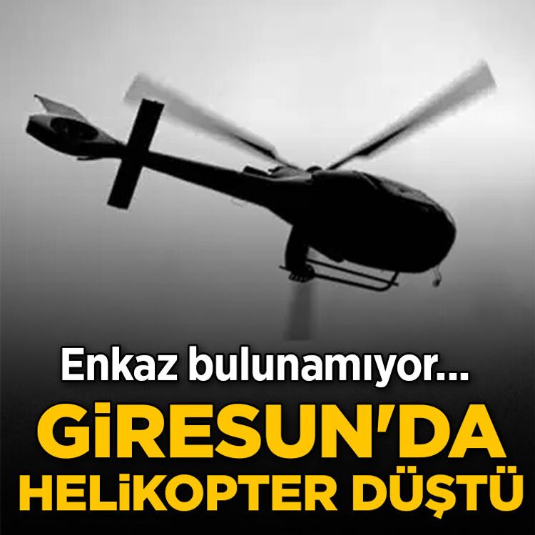 Son dakika... Giresun'da helikopter düştü: Bölgeye ekipler sevk edildi