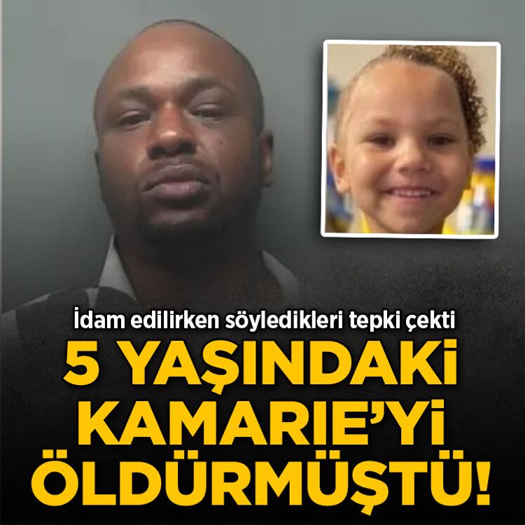 5 yaşındaki Kamarie’yi öldürmüştü! İdam edilirken söyledikleri tepki çekti