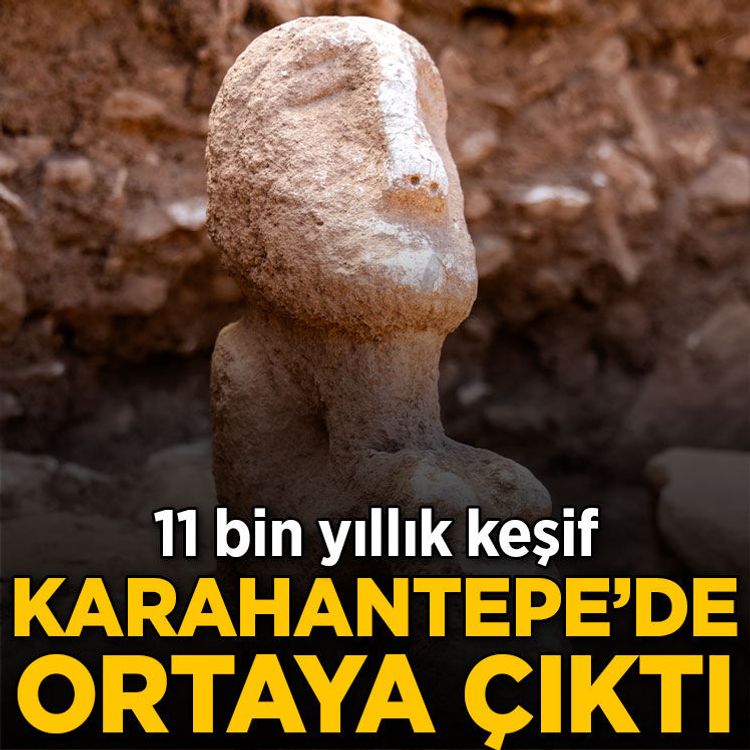Karahantepe'de heyecanlandıran keşif: 11 bin yıllık heykel bulundu