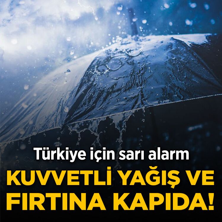 Meteoroloji'den 14 Ağustos 2026 hava durumu... Türkiye için sarı alarm: Kuvvetli yağış ve fırtına kapıda!