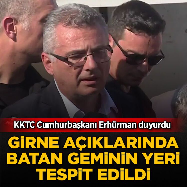 Erhürman duyurdu: Girne açıklarında batan geminin yeri tespit edildi