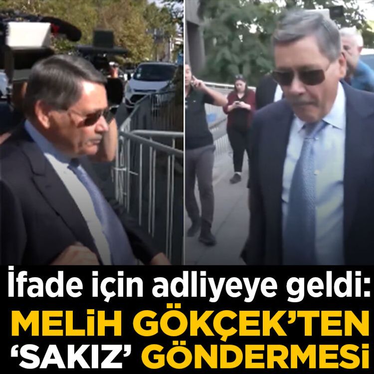 İfade için adliyeye geldi: Melih Gökçek'ten 'sakız' göndermesi