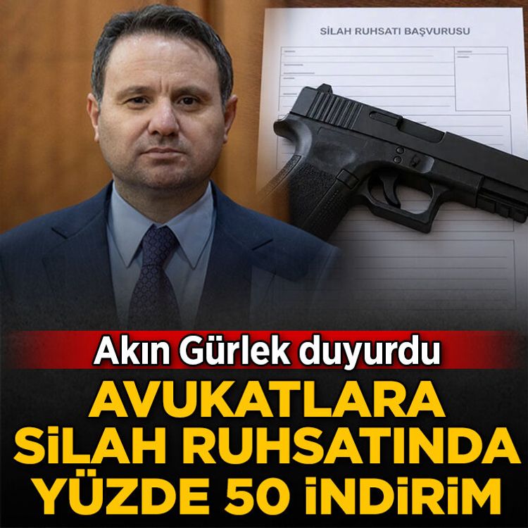 Akın Gürlek duyurdu: Avukatlara silah ruhsatında yüzde 50 indirim