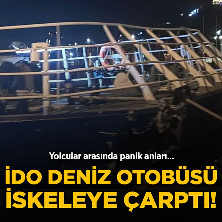 İDO' deniz otobüsünde panik anları: İskeleye çarptı!