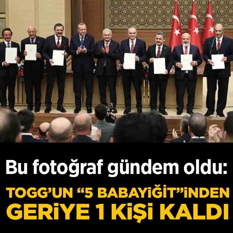 Bu fotoğraf gündem oldu: TOGG'un "5 Babayiğit"inden geriye 1 kişi kaldı