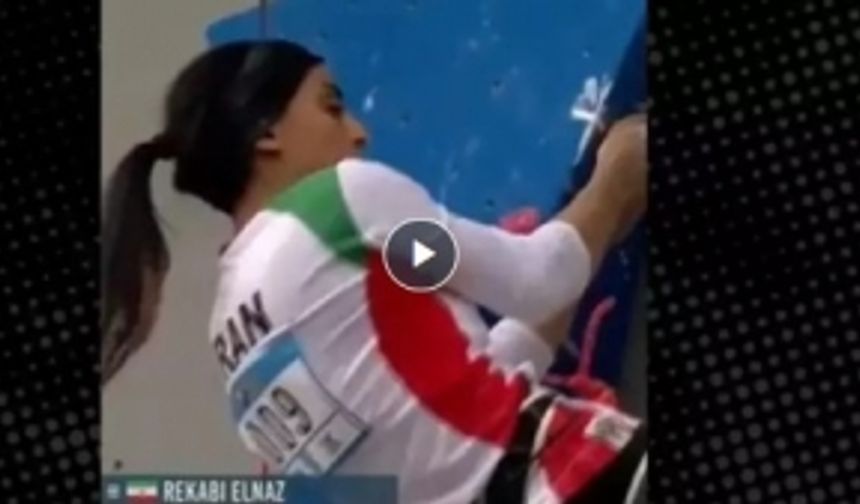İranlı atlet elemelere başörtüsüz çıktı
