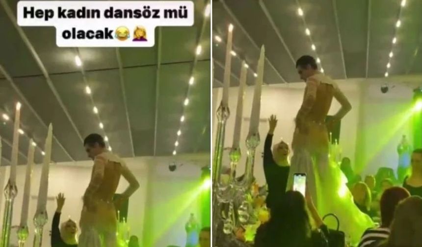 AK Parti Kadın Kollarının eğlencesinde erkek dansöz oynatıldı