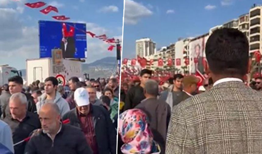 Erdoğan'ın İzmir mitinginde ilginç anlar