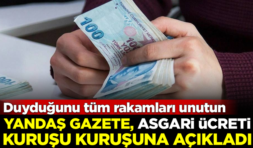 Duyduğunu tüm rakamları unutun! Yandaş gazete asgari ücreti kuruşu kuruşuna açıkladı