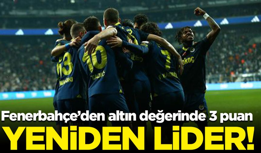 Fenerbahçe'den İnönü'de altın değerinde 3 puan: 1-3