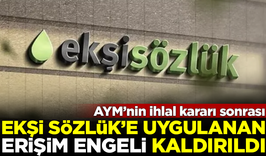 AYM'nin kararı sonrası Ekşi Sözlük'e uygulanan erişim engeli kaldırıldı
